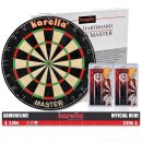 Dartboard Karella Master im Set inklusive 2 Satz Karella Steeldarts und Karella Abwurflinie