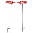 Summer Burst Vogelbad – Elegantes 2-Teile Set...
