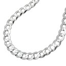 Armband, Panzer flach 19cm, Silber 925