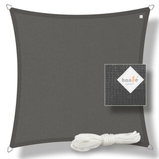 hanse Sonnensegel HDPE Quadrat 2x2m Graphit