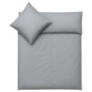 Microfaser Bettwäsche 135x200/80x80cm RV Silber-Grau
