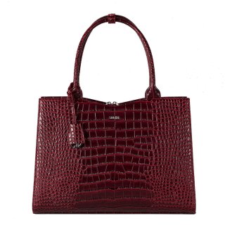 Socha Design Business bag crocodile burgundy - 14"-15.6", made from NIVODUR