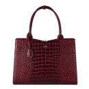 Socha Design Business bag crocodile burgundy -...