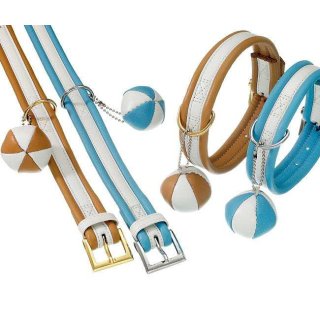 Karlie COTTAGE LINE Halsband - Blau-Weiß 30 cm